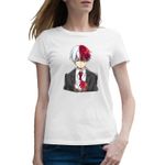 Fashion, accesorii si bijuterii - Femei - Imbracaminte femei - Tricouri si topuri femei - Tricou femei Anime Superhero Todoroki Hero Academia, alb, marime 2XL - Infinity.ro