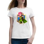 Fashion, accesorii si bijuterii - Femei - Imbracaminte femei - Tricouri si topuri femei - Tricou femei Archer Clash Royale Minecraft, alb, marime 2XL - Infinity.ro