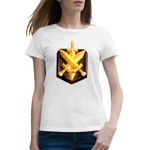 Fashion, accesorii si bijuterii - Femei - Imbracaminte femei - Tricouri si topuri femei - Tricou femei Arena Swords Clash of Clans Royale, alb, marime 2XL - Infinity.ro