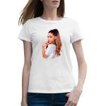 Fashion, accesorii si bijuterii - Femei - Imbracaminte femei - Tricouri si topuri femei - Tricou femei Ariana Grande Cloud Merch Thank U, alb, marime 2XL - Infinity.ro