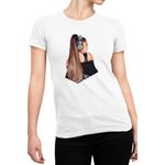 Fashion, accesorii si bijuterii - Femei - Imbracaminte femei - Tricouri si topuri femei - Tricou Femei Ariana Grande Headset Gamer Weeb Gameplay, alb,  marime 2XL - Infinity.ro