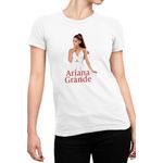 Fashion, accesorii si bijuterii - Femei - Imbracaminte femei - Tricouri si topuri femei - Tricou Femei Ariana Grande Stunning Beautiful Singer Actress, alb,  marime 2XL - Infinity.ro