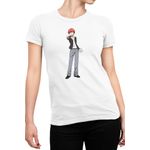 Fashion, accesorii si bijuterii - Femei - Imbracaminte femei - Tricouri si topuri femei - Tricou Femei Assassination Classroom Karma Akabane Fire Unicorn, alb,  marime 2XL - Infinity.ro
