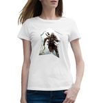 Fashion, accesorii si bijuterii - Femei - Imbracaminte femei - Tricouri si topuri femei - Tricou femei Assassin's Creed Brotherhood War, alb, marime 2XL - Infinity.ro