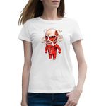 Fashion, accesorii si bijuterii - Femei - Imbracaminte femei - Tricouri si topuri femei - Tricou femei Attack on Titan Anime Manga Creeper Horror, alb, marime 2XL - Infinity.ro