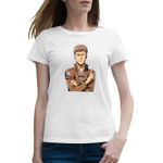 Fashion, accesorii si bijuterii - Femei - Imbracaminte femei - Tricouri si topuri femei - Tricou femei Attack on Titan Jean Kirschtein AOT Anime Manga, alb, marime 2XL - Infinity.ro