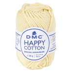 Casa si Gradina - Decoratiuni - DIY - Articole mercerie - Fir textil Happy Cotton DMC, pentru crosetat, tricotat si amigurumi, 20g/43m, 770 - mini ghem - Infinity.ro