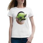 Fashion, accesorii si bijuterii - Femei - Imbracaminte femei - Tricouri si topuri femei - Tricou femei Baby Yoda Cos, alb, marime 2XL - Infinity.ro