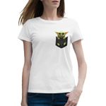 Fashion, accesorii si bijuterii - Femei - Imbracaminte femei - Tricouri si topuri femei - Tricou femei Baby Yoda Pocket, alb, marime 2XL - Infinity.ro