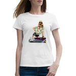 Fashion, accesorii si bijuterii - Femei - Imbracaminte femei - Tricouri si topuri femei - Tricou femei Bad Girl GTA5 Brawl Stars, alb, marime 2XL - Infinity.ro