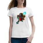 Fashion, accesorii si bijuterii - Femei - Imbracaminte femei - Tricouri si topuri femei - Tricou femei Bandit Cowboy Fortnite Minecraft, alb, marime 2XL - Infinity.ro