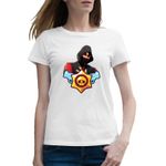 Fashion, accesorii si bijuterii - Femei - Imbracaminte femei - Tricouri si topuri femei - Tricou femei Bambi Fortnite Brawl Stars, alb, marime 2XL - Infinity.ro