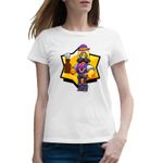 Fashion, accesorii si bijuterii - Femei - Imbracaminte femei - Tricouri si topuri femei - Tricou femei Barley Golden Skin Brawl Stars, alb, marime 2XL - Infinity.ro