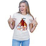 Fashion, accesorii si bijuterii - Femei - Imbracaminte femei - Tricouri si topuri femei - Tricou Femei Ben10 Donald Duck Baby Daisy Skye Paw Patrol, alb,  marime 2XL - Infinity.ro