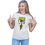 Fashion, accesorii si bijuterii - Femei - Imbracaminte femei - Tricouri si topuri femei - Tricou Femei Ben10 Clock Magic Monsters Alien, alb,  marime 2XL - Infinity.ro