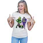 Fashion, accesorii si bijuterii - Femei - Imbracaminte femei - Tricouri si topuri femei - Tricou Femei Ben10 Joker Marvel Powerpuff Mojo Jojo, alb,  marime 2XL - Infinity.ro