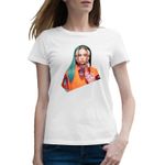 Fashion, accesorii si bijuterii - Femei - Imbracaminte femei - Tricouri si topuri femei - Tricou femei Billie Eilish 2 Face Therefore I am, alb, marime 2XL - Infinity.ro
