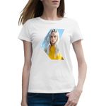 Fashion, accesorii si bijuterii - Femei - Imbracaminte femei - Tricouri si topuri femei - Tricou femei Billie Eilish Bury A Friend, alb, marime 2XL - Infinity.ro