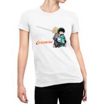 Fashion, accesorii si bijuterii - Femei - Imbracaminte femei - Tricouri si topuri femei - Tricou Femei Claymore Clare My Hero Academia Deku Anime Kage, alb,  marime 2XL - Infinity.ro