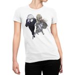 Fashion, accesorii si bijuterii - Femei - Imbracaminte femei - Tricouri si topuri femei - Tricou Femei Claymore Teresa Tokyo Ghoul Medieval Dead, alb,  marime 2XL - Infinity.ro