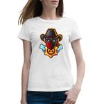 Fashion, accesorii si bijuterii - Femei - Imbracaminte femei - Tricouri si topuri femei - Tricou femei Cowboy Fortnite Brawl Stars, alb, marime 2XL - Infinity.ro