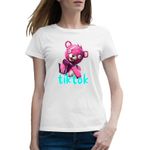 Fashion, accesorii si bijuterii - Femei - Imbracaminte femei - Tricouri si topuri femei - Tricou femei Cuddle Bear Fortnite Tik Tok Skin, alb, marime 2XL - Infinity.ro