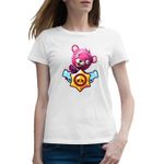 Fashion, accesorii si bijuterii - Femei - Imbracaminte femei - Tricouri si topuri femei - Tricou femei Cuddle Leader Fortnite Brawl Stars, alb, marime 2XL - Infinity.ro