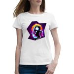 Fashion, accesorii si bijuterii - Femei - Imbracaminte femei - Tricouri si topuri femei - Tricou femei Cyberpunk 2077 Keanu Reeves, alb, marime 2XL - Infinity.ro