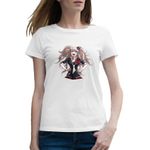 Fashion, accesorii si bijuterii - Femei - Imbracaminte femei - Tricouri si topuri femei - Tricou femei Danganronpa Dark Anime Junko Enoshima, alb, marime 2XL - Infinity.ro