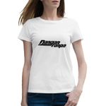 Fashion, accesorii si bijuterii - Femei - Imbracaminte femei - Tricouri si topuri femei - Tricou femei Danganronpa Logo Game Dark Anime, alb, marime 2XL - Infinity.ro