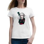 Fashion, accesorii si bijuterii - Femei - Imbracaminte femei - Tricouri si topuri femei - Tricou femei Danganronpa Peko Pekoyama Killing Harmony Sprite, alb, marime 2XL - Infinity.ro