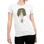 Fashion, accesorii si bijuterii - Femei - Imbracaminte femei - Tricouri si topuri femei - Tricou Femei DanMachi Liliruca Arde Huge Bag Orario Anime Meme, alb,  marime 2XL - Infinity.ro