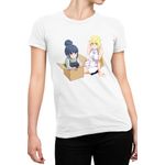 Fashion, accesorii si bijuterii - Femei - Imbracaminte femei - Tricouri si topuri femei - Tricou Femei DanMachi Lion Ryuu YuruYuri Gag Humor Isekai Adventure, alb,  marime 2XL - Infinity.ro