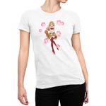 Fashion, accesorii si bijuterii - Femei - Imbracaminte femei - Tricouri si topuri femei - Tricou Femei DanMachi Random Character Dungeon Fight Elf, alb,  marime XL - Infinity.ro
