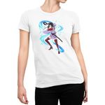 Fashion, accesorii si bijuterii - Femei - Imbracaminte femei - Tricouri si topuri femei - Tricou Femei DanMachi Yamato Mikoto Japanese Mood Katana Samurai, alb,  marime L - Infinity.ro