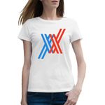 Fashion, accesorii si bijuterii - Femei - Imbracaminte femei - Tricouri si topuri femei - Tricou femei Darling in the FranXX Logo DarlinFra, alb, marime 2XL - Infinity.ro