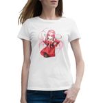 Fashion, accesorii si bijuterii - Femei - Imbracaminte femei - Tricouri si topuri femei - Tricou femei Darling in the FranXX Zero Two DarlinFra, alb, marime 2XL - Infinity.ro