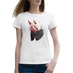 Fashion, accesorii si bijuterii - Femei - Imbracaminte femei - Tricouri si topuri femei - Tricou femei Darling in the FranXX Zero Two Little Devil, alb, marime 2XL - Infinity.ro