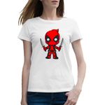 Fashion, accesorii si bijuterii - Femei - Imbracaminte femei - Tricouri si topuri femei - Tricou femei Deadpool Baby Karate Ninja, alb, marime 2XL - Infinity.ro
