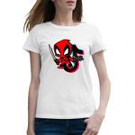 Fashion, accesorii si bijuterii - Femei - Imbracaminte femei - Tricouri si topuri femei - Tricou femei Deadpool Baby Ninja Tiktok, alb, marime 2XL - Infinity.ro