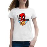 Fashion, accesorii si bijuterii - Femei - Imbracaminte femei - Tricouri si topuri femei - Tricou femei Deadpool Brawl Stars Baby Karate, alb, marime 2XL - Infinity.ro