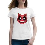 Fashion, accesorii si bijuterii - Femei - Imbracaminte femei - Tricouri si topuri femei - Tricou femei Deadpool Cat Pisica Ninja Warrior, alb, marime 2XL - Infinity.ro