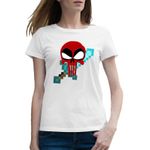 Fashion, accesorii si bijuterii - Femei - Imbracaminte femei - Tricouri si topuri femei - Tricou femei Deadpool Reaper Minecraft Sword Diamond, alb, marime 2XL - Infinity.ro