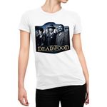 Fashion, accesorii si bijuterii - Femei - Imbracaminte femei - Tricouri si topuri femei - Tricou Femei Deadwood Old Town Seth Bullock Corruption, alb,  marime 2XL - Infinity.ro
