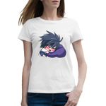 Fashion, accesorii si bijuterii - Femei - Imbracaminte femei - Tricouri si topuri femei - Tricou femei Death Note Bebe Detectiv Baby Anime, alb, marime 2XL - Infinity.ro