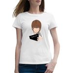 Fashion, accesorii si bijuterii - Femei - Imbracaminte femei - Tricouri si topuri femei - Tricou femei Death Note Light Yagami Anime Manga, alb, marime 2XL - Infinity.ro