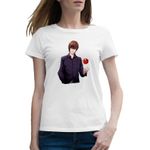 Fashion, accesorii si bijuterii - Femei - Imbracaminte femei - Tricouri si topuri femei - Tricou femei Death Note Light Yagami Tsugumi Ohba Anime Manga, alb, marime 2XL - Infinity.ro