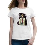 Fashion, accesorii si bijuterii - Femei - Imbracaminte femei - Tricouri si topuri femei - Tricou femei Death Note Light Yagami Takeshi Obata Anime, alb, marime 2XL - Infinity.ro