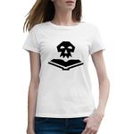 Fashion, accesorii si bijuterii - Femei - Imbracaminte femei - Tricouri si topuri femei - Tricou femei Death Note Skull Carte Horror Craniu, alb, marime 2XL - Infinity.ro