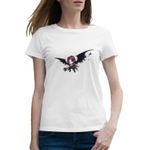 Fashion, accesorii si bijuterii - Femei - Imbracaminte femei - Tricouri si topuri femei - Tricou femei Demon Slayer Liliac Brawl Stars, alb, marime 2XL - Infinity.ro